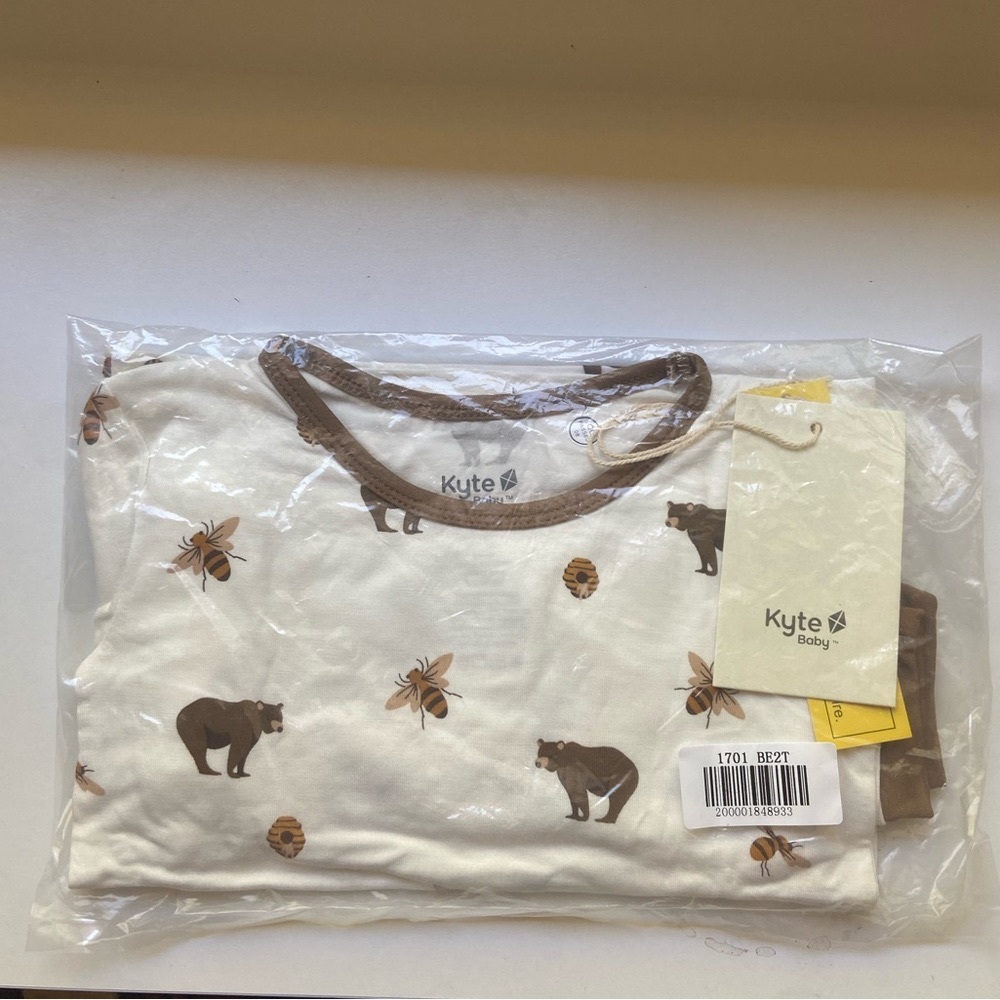 Kyte baby honey bear long sleeve pajamas